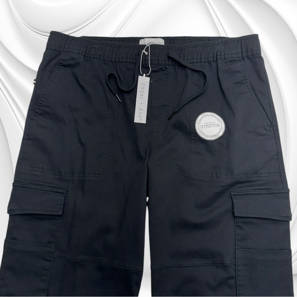 EDGAR + ASH Men’s Large Black Cargo Chino Pant